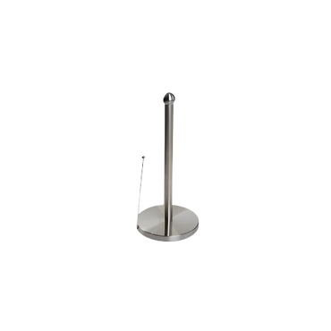 Silver Kitchen Roll Holder – Metallic Finish Paper Towel Stand for Kitchens